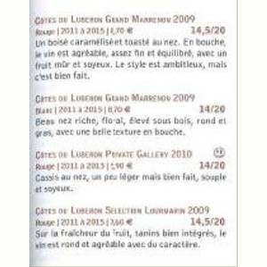 Guide Bettane et Desseauve 2012 sélection Marrenon